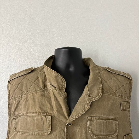 Vintage Trail Designs Men X-Large Vest TV 727 Khaki Hunting Outdoor Sleeveless - Picture 3 of 7